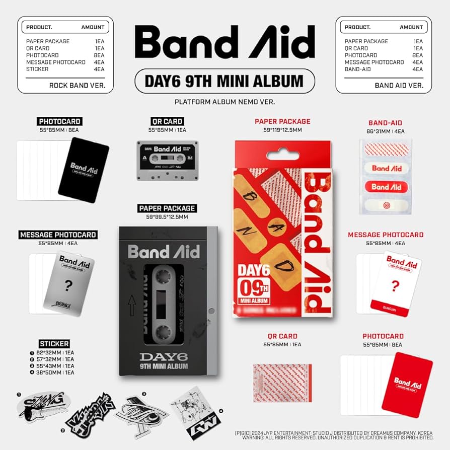 Amazon.co.jp: デイシックス DAY6 - Band Aid [Platform Album